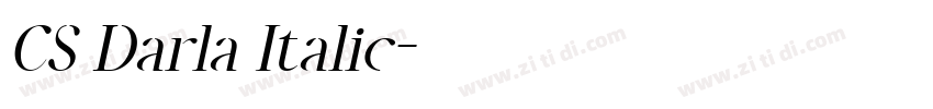 CS Darla Italic字体转换 CS Darla Italic字体转换